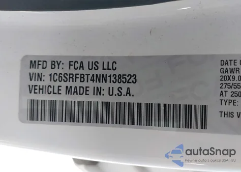 2022 Ram 1500 Big Horn Quad Cab 4X4 6'4 Box из США, поврежденный, VIN 1C6SRFBT4NN138523